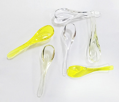 塑料水晶面膜勺 化妆塑料勺69.7mm